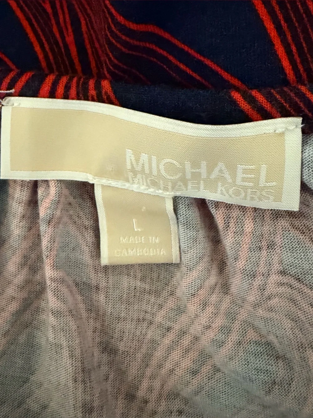 Michael Kors Peasant Paisley Print Blouse Womens Size L